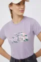 фіолетовий Бавовняна футболка The North Face