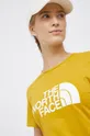 żółty The North Face T-shirt bawełniany Damski