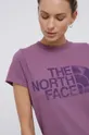 fioletowy The North Face T-shirt