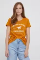 oranžová Bavlnené tričko Mustang Dámsky