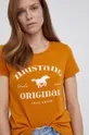 oranžová Bavlnené tričko Mustang