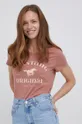 ružová Bavlnené tričko Mustang Dámsky