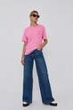 Chiara Ferragni Tricou din bumbac Glitter Eyelike 71CBHT13 roz AW21
