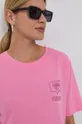 розовый Хлопковая футболка Chiara Ferragni Glitter Eyelike
