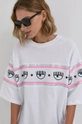 biały Chiara Ferragni T-shirt bawełniany