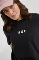 czarny HUF T-shirt bawełniany