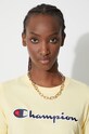 Champion t-shirt bawełniany 114472 żółty