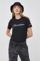 czarny Champion T-shirt bawełniany 114472 Damski