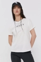 biały Roxy T-shirt bawełniany