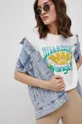λευκό Βαμβακερό μπλουζάκι Billabong WRANGLER Γυναικεία