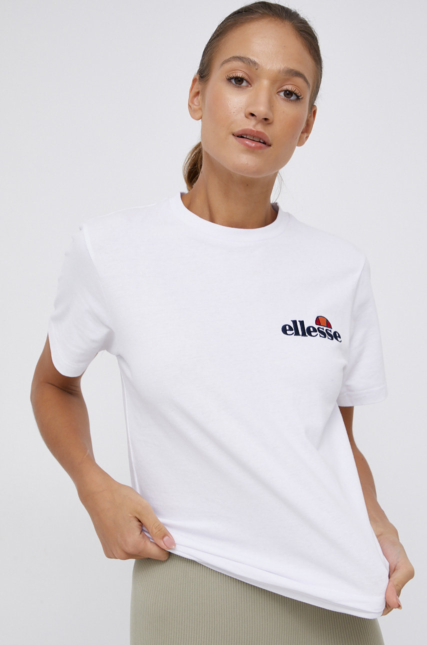 biały Ellesse t-shirt bawełniany