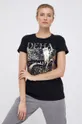 czarny Deha T-shirt bawełniany
