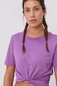Peak Performance T-shirt bawełniany G75442 fioletowy