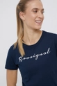 granatowy Rossignol T-shirt bawełniany Damski