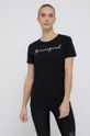 czarny Rossignol T-shirt bawełniany Damski