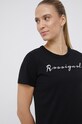 Rossignol T-shirt bawełniany czarny RLKWY05