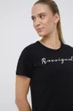 czarny Rossignol T-shirt bawełniany