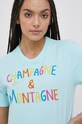 MC2 Saint Barth T-shirt bawełniany turkusowy EMI0002