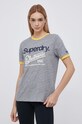 Superdry T-shirt bawełniany W1010652A.ZUC szary AW21