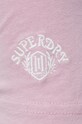Superdry T-shirt bawełniany W1010646A.10R różowy