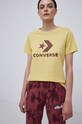 Converse T-shirt bawełniany żółty 10018569.A35.741