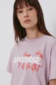różowy Converse T-shirt bawełniany