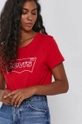 czerwony Levi's T-shirt bawełniany