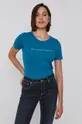 United Colors of Benetton T-shirt bawełniany turkusowy