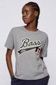 szary Boss T-shirt bawełniany 50466072