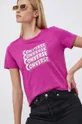 różowy Converse - T-shirt bawełniany