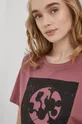 różowy Only T-shirt bawełniany x Disney
