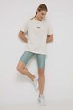 P.E Nation t-shirt bawełniany 21PE4T288 beżowy AW21