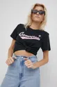 czarny Converse T-shirt bawełniany Damski