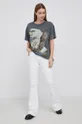 Wrangler T-shirt bawełniany szary