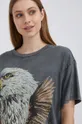 szary Wrangler T-shirt bawełniany