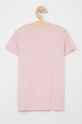 Guess T-shirt bawełniany dziecięcy różowy