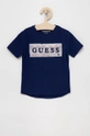 granatowy Guess T-shirt dziecięcy Dziewczęcy