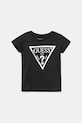 Guess T-shirt bawełniany dziecięcy nadruk czarny K73I56.K8HM0
