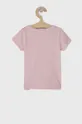 Otroški bombažen t-shirt Guess roza