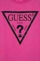 Dziewczynka Guess - T-shirt bawełniany dziecięcy K73I56.K8HM0 różowy