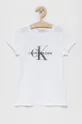 bijela Dječja majica kratkih rukava Calvin Klein Jeans Za djevojčice