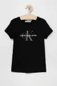 czarny Calvin Klein Jeans T-shirt dziecięcy IG0IG01203.4890 Dziewczęcy