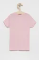 Guess T-shirt bawełniany dziecięcy różowy
