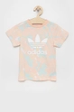 multicolor adidas Originals T-shirt bawełniany dziecięcy H22636 Dziewczęcy