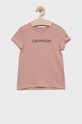 Calvin Klein Jeans - T-shirt bawełniany IG0IG00380.4890 nadruk różowy IG0IG00380.4890