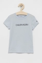 niebieski Calvin Klein Jeans - T-shirt bawełniany IG0IG00380.4890 Dziewczęcy