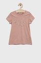Calvin Klein Jeans T-shirt bawełniany dziecięcy IG0IG01159.4890 nadruk różowy IG0IG01159.4890