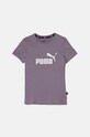 Puma tricou de bumbac pentru copii violet 587029