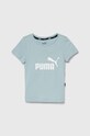 Puma tricou de bumbac pentru copii print albastru 587029