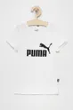 белый Детская хлопковая футболка Puma 587029 Для девочек